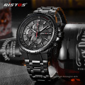 RISTOS 9323 Male Watches Military Wristwatch Stainless Steel Reloj Hombre Men Quartz Sport Fashion Watch